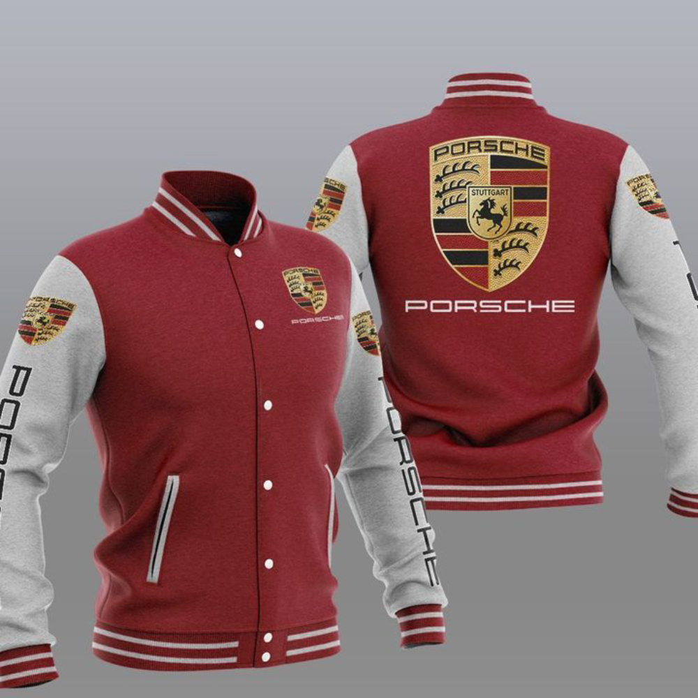 Porsche 3D Baseball Jacket V26 On Sale Tana Elegant