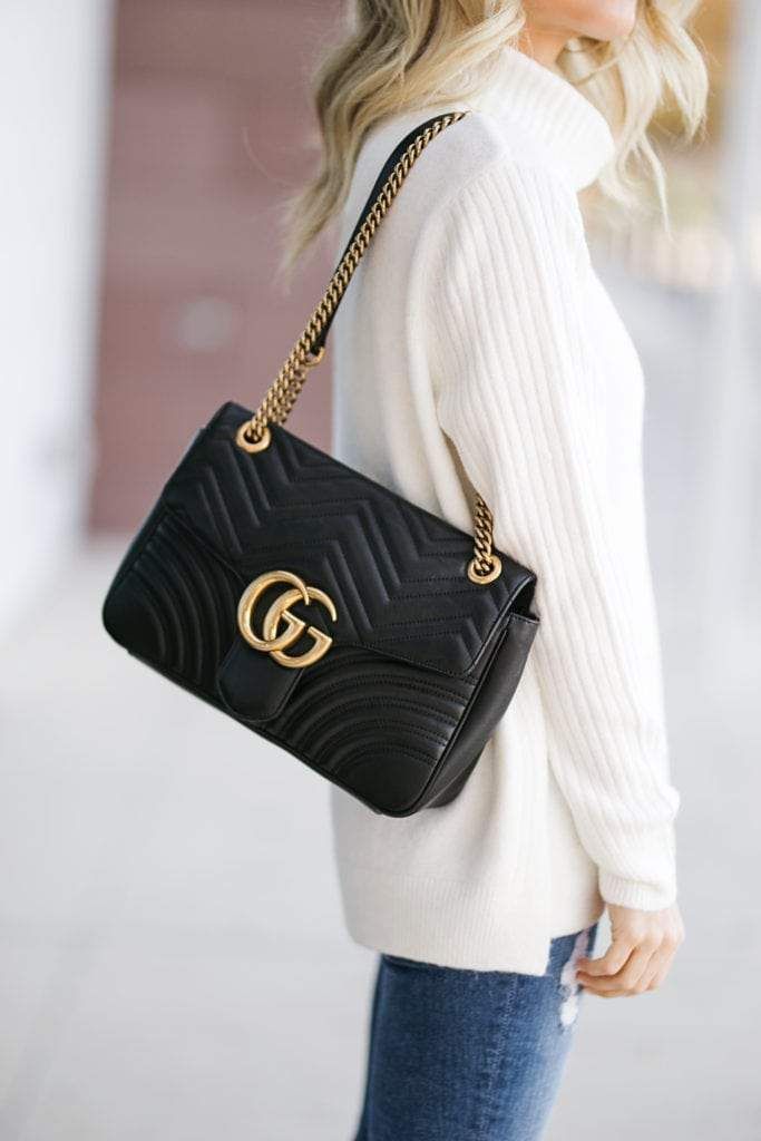 Marmont Medium Black Matelassé Shoulder Bags - Tana Elegant
