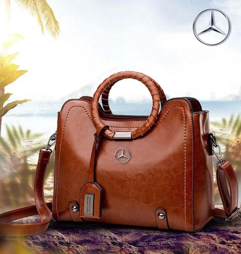Mercedes Benz Bright Lacquered Platinum Leather Bags - Tana Elegant