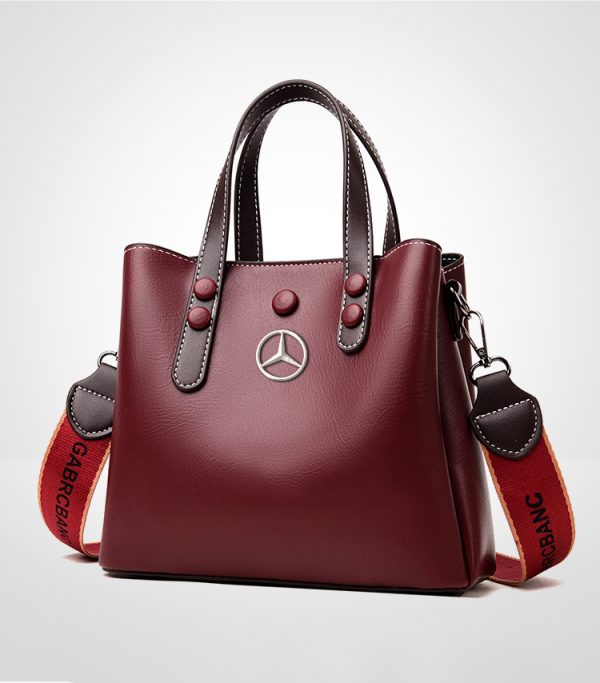 Mercedes Benz Bright Lacquered Platinum Leather Bags - EvaPurses