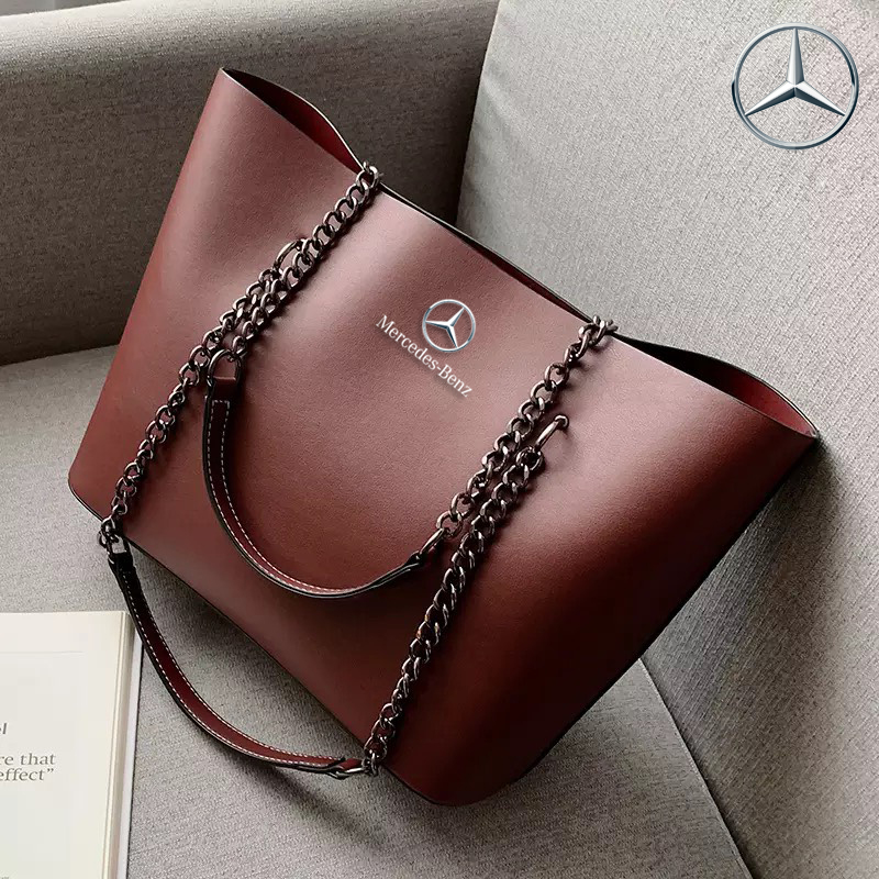 Mercedes Benz Bright Lacquered Platinum Leather Bags - Tana Elegant