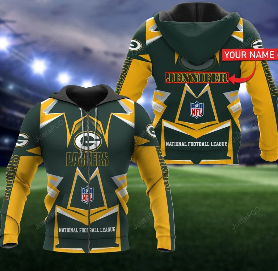 Green Bay Packers Hoodie All Over Print V37 On Sale - Tana Elegant