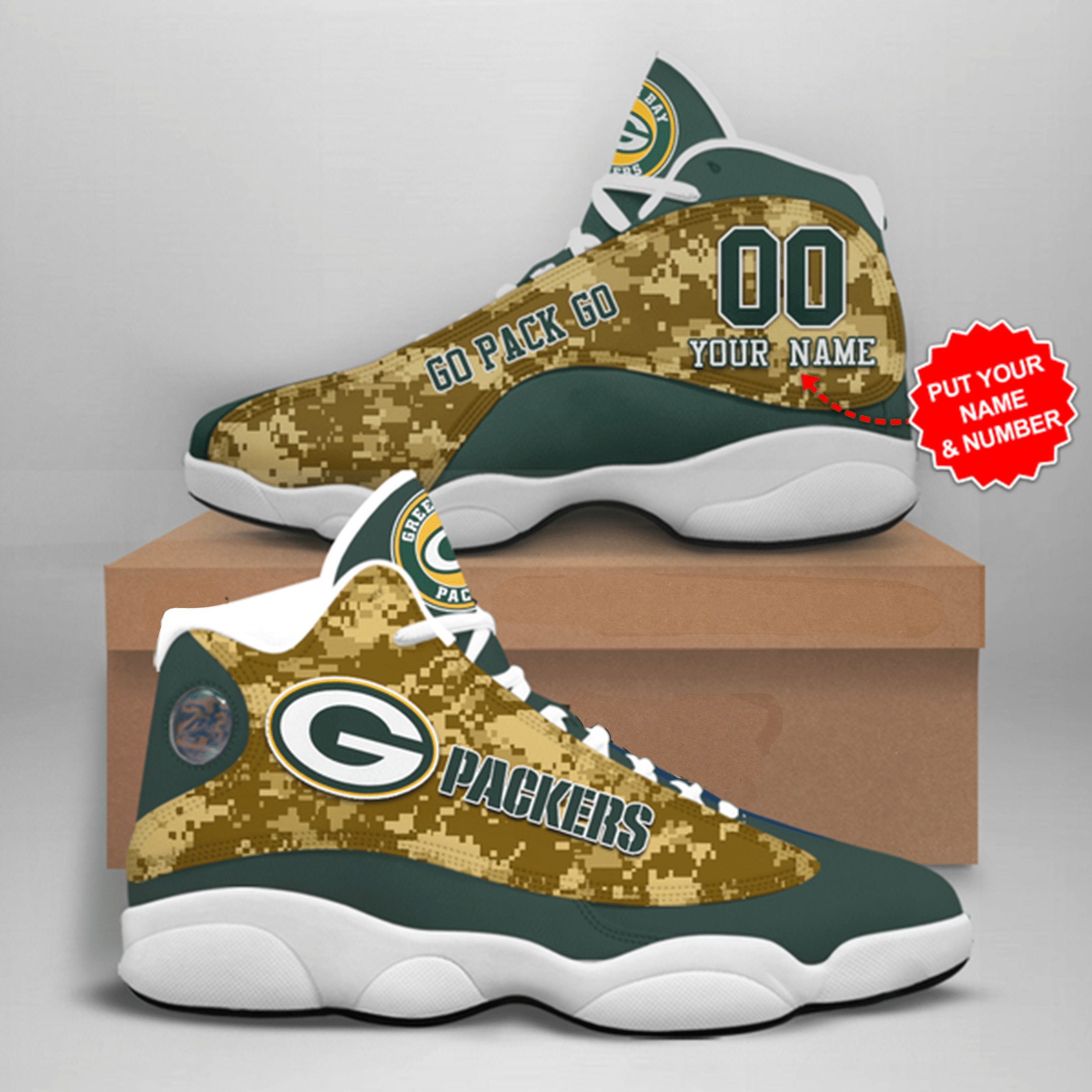 Green Bay Packers Shoes Air Jordan 13 For Men And Women V44