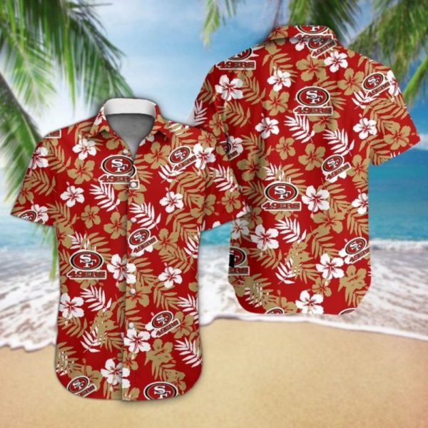 49ers hawaiian shirt, san francisco 49ers hawaiian shirt, 49ers aloha shirt, 49ers hawaiian, hawaiian 49ers shirt, niners hawaiian shirt