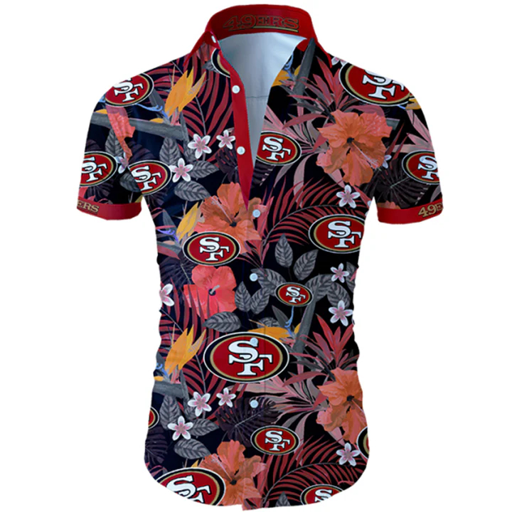 49ers hawaiian shirt, san francisco 49ers hawaiian shirt, 49ers aloha shirt, 49ers hawaiian, hawaiian 49ers shirt, niners hawaiian shirt