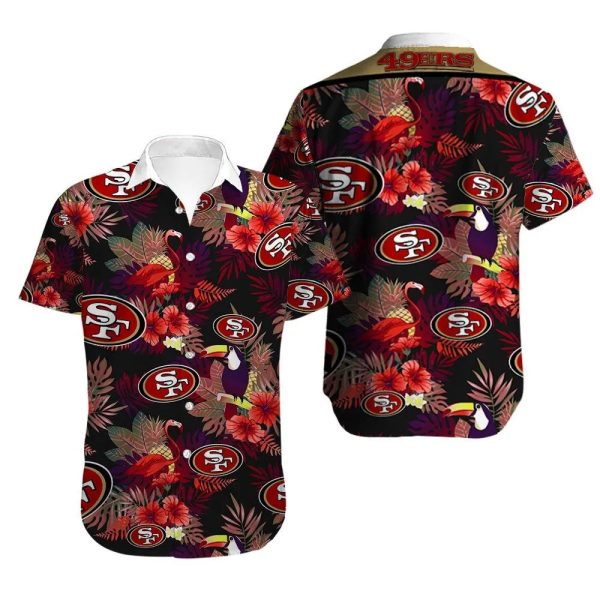 49ers hawaiian shirt, san francisco 49ers hawaiian shirt, 49ers aloha shirt, 49ers hawaiian, hawaiian 49ers shirt, niners hawaiian shirt