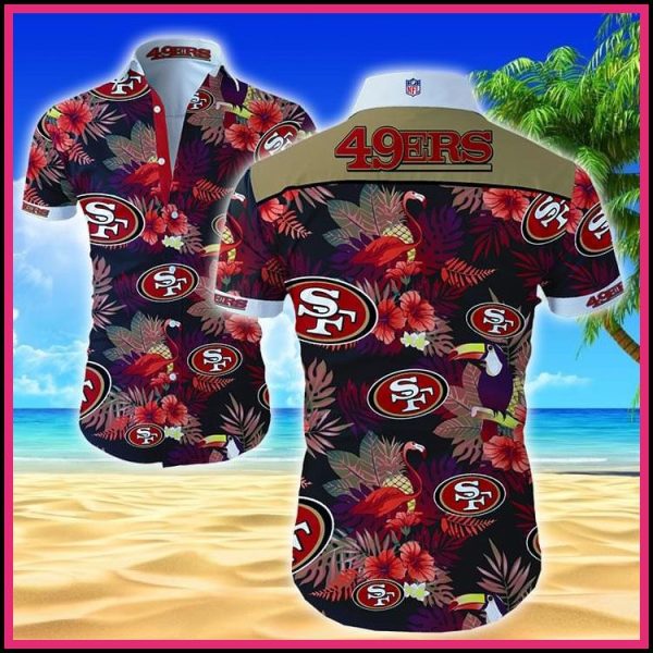 49ers hawaiian shirt, san francisco 49ers hawaiian shirt, 49ers aloha shirt, 49ers hawaiian, hawaiian 49ers shirt, niners hawaiian shirt