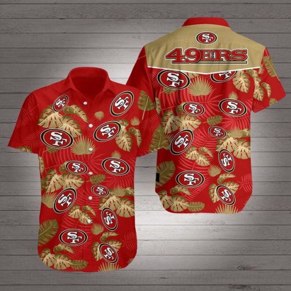 49ers hawaiian shirt, san francisco 49ers hawaiian shirt, 49ers aloha shirt, 49ers hawaiian, hawaiian 49ers shirt, niners hawaiian shirt