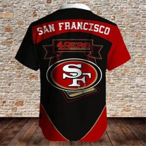 NFL Men's San Francisco 49ers Shirts Fireball Button Print For Men