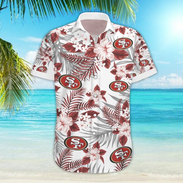 49ers hawaiian shirt, san francisco 49ers hawaiian shirt, 49ers aloha shirt, 49ers hawaiian, hawaiian 49ers shirt, niners hawaiian shirt