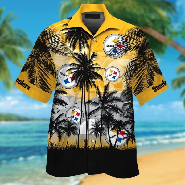 steelers hawaiian shirt, pittsburgh steelers hawaiian shirt, hawaiian steelers shirt, steelers aloha shirt, steelers tropical shirt, hawaiian pittsburgh steelers, steelers hawaiian