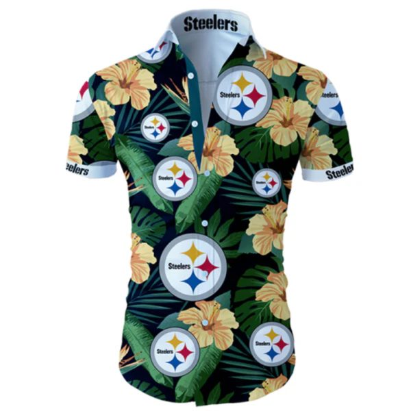 steelers hawaiian shirt, pittsburgh steelers hawaiian shirt, hawaiian steelers shirt, steelers aloha shirt, steelers tropical shirt, hawaiian pittsburgh steelers, steelers hawaiian