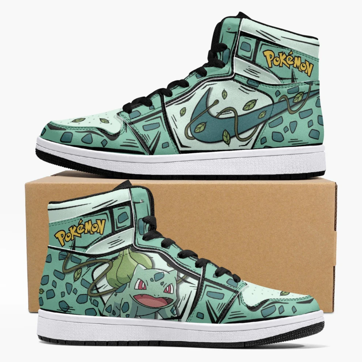 Bulbasaur Shoes Air Jordan 1 Custom Pokemon Shoes V02 EvaPurses