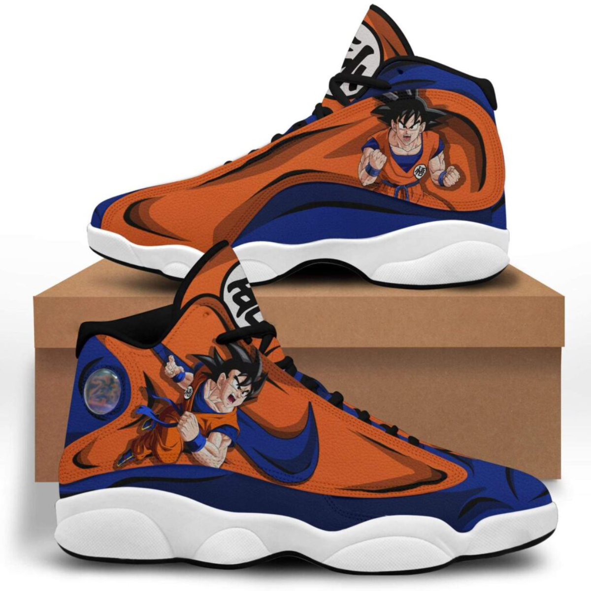 Dragon Ball Z Goku Air Jordan 13 Shoes V47 On - Tana