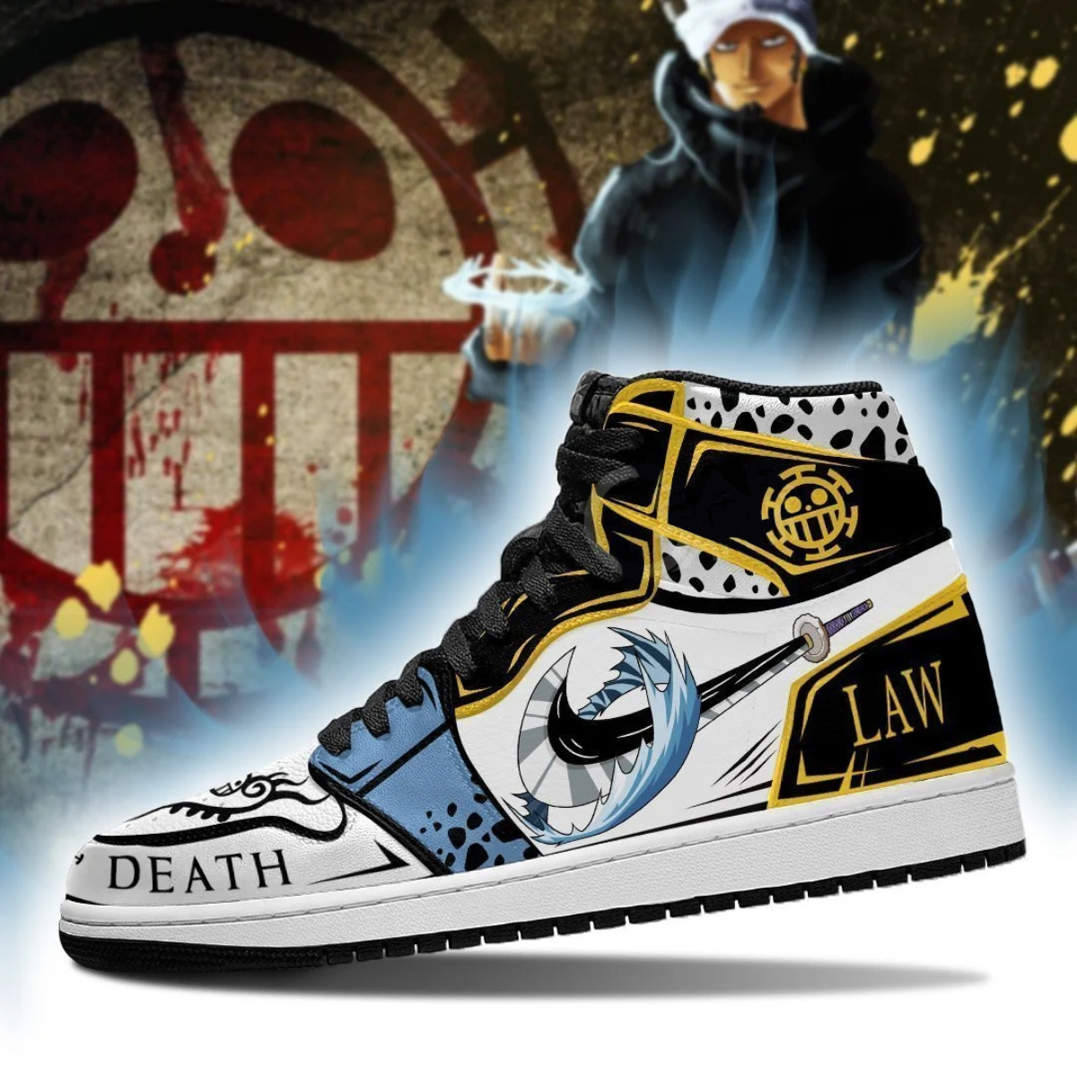 Trafalgar D. Water Law Air Jordan One Piece Shoes V37 - Tana Elegant