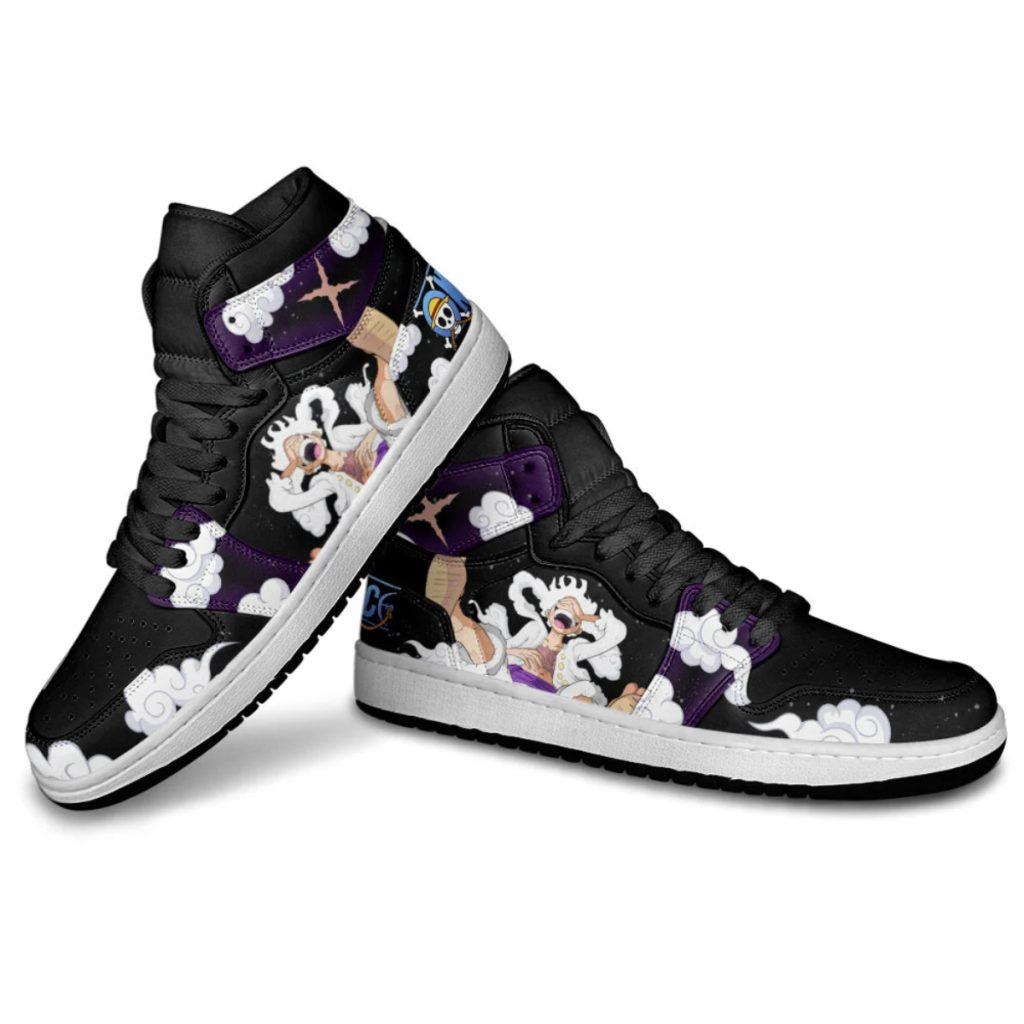 Luffy White Gear 5 Air Jordan One Piece Shoes V18 Tana Elegant