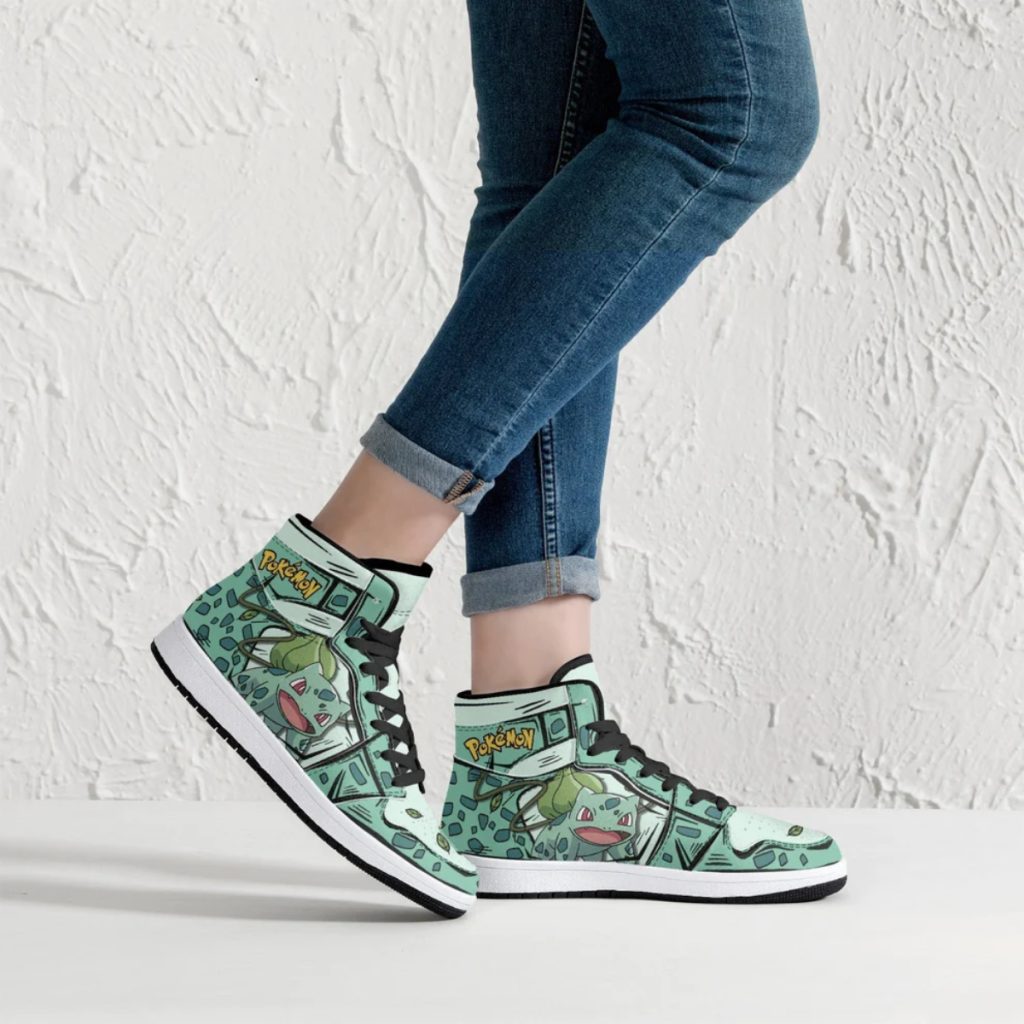 Bulbasaur Shoes Air Jordan 1 Custom Pokemon Shoes V02 Tana Elegant