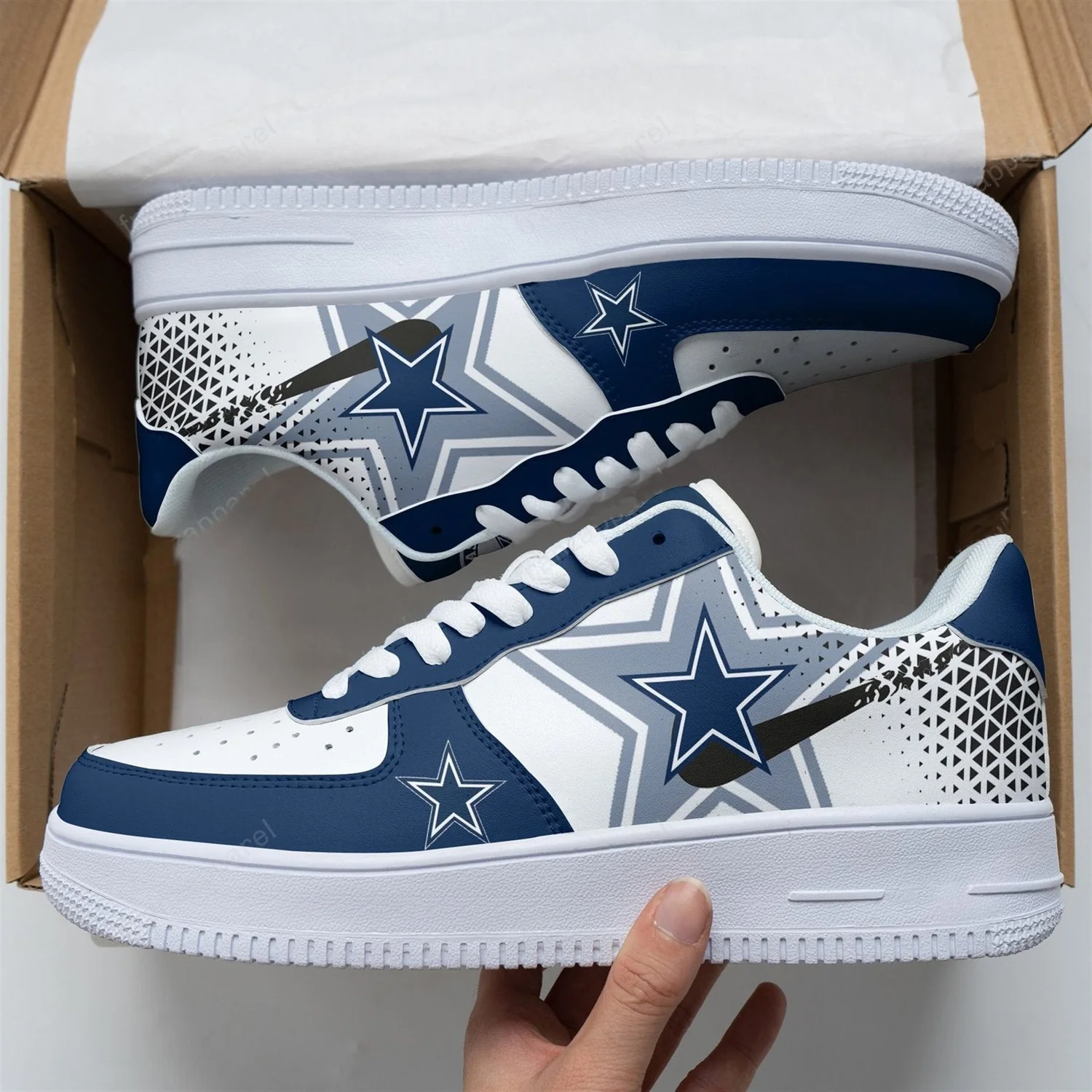 Dallas Cowboys Blue, Grey Nike Sneakers, Men's Size 11 | eBay