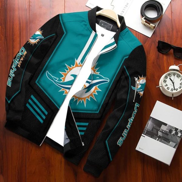 Miami Dolphins Bomber Jacket Custom Jacket V18