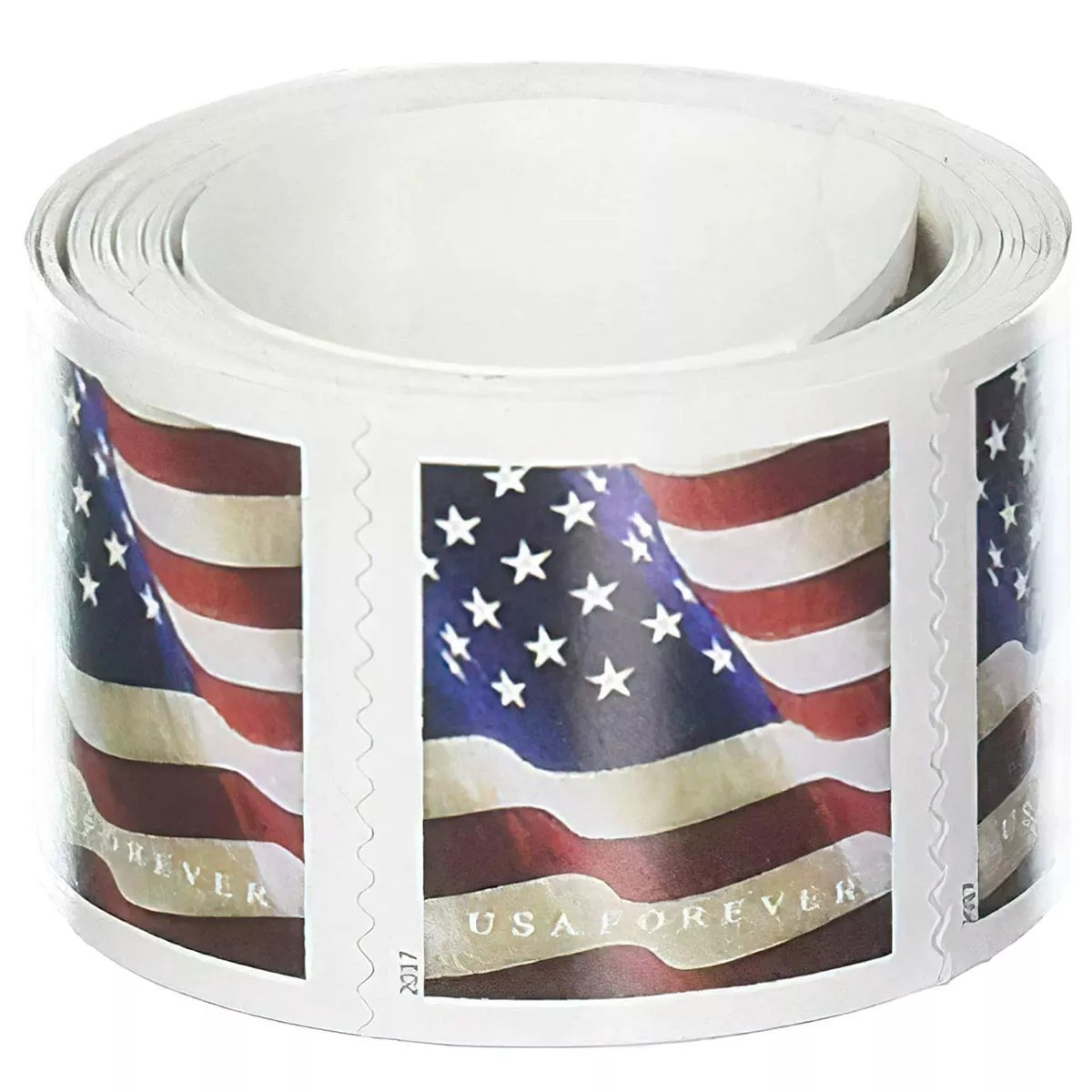 Forever Stamps 2017 U.S Flag USPS Stamps Coil of 100 PCS/Roll Tana