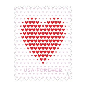 Forever Stamps Made of Hearts 2020 Stamps Coil of 100 PCS/Roll - Tana  Elegant