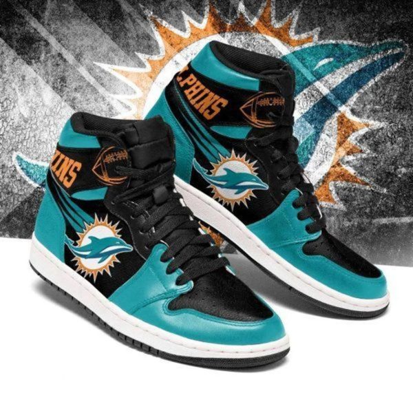 Miami Dolphins Shoes Air Jordan 1 All Over Print V52