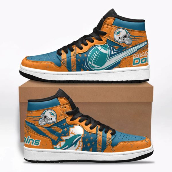 Miami Dolphins Shoes Air 1 All Over Print V42