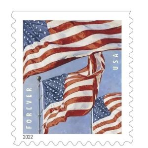 Forever Stamps 2022 U.S Flag USPS Stamps Coil of 100 PCS/Roll