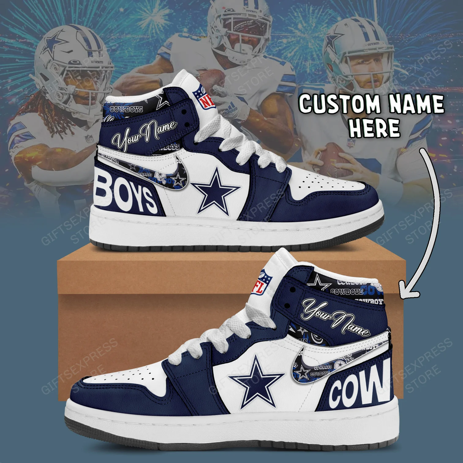 Dallas Cowboys NFL Custom Name Unique Max Soul Shoes Gift For Fans Running  Sneaker - Freedomdesign