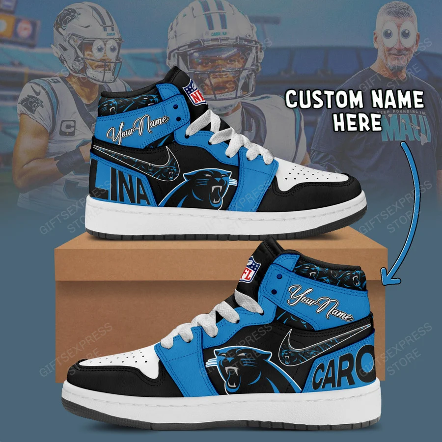 Carolina Panthers Custom Name Air Jordan 1 Shoes V47 On Sale - Tana Elegant