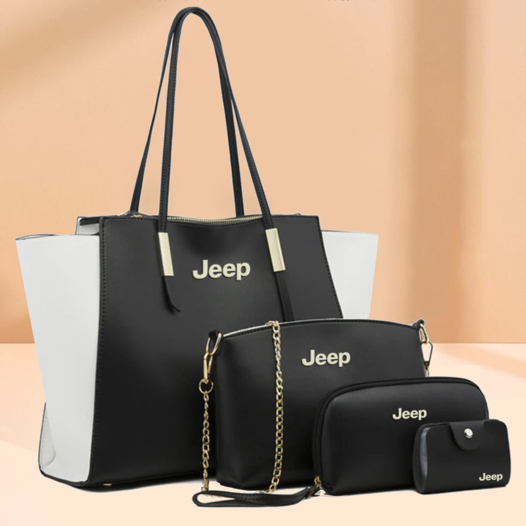Jeep Luxury Leather Women Handbag with Free Polarized Glasses Gift