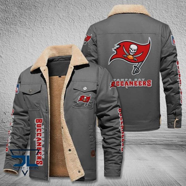 Tampa Bay Buccaneers Fleece Leather Jacket V3116