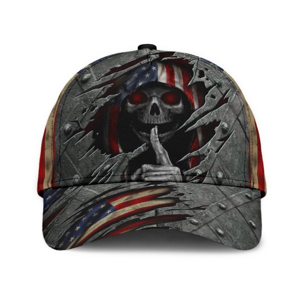 Skull Hats Skull American Flag Classic Caps V45