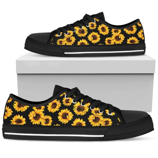 Sunflower Shoes Black Low Top Shoes For Men & Women V12