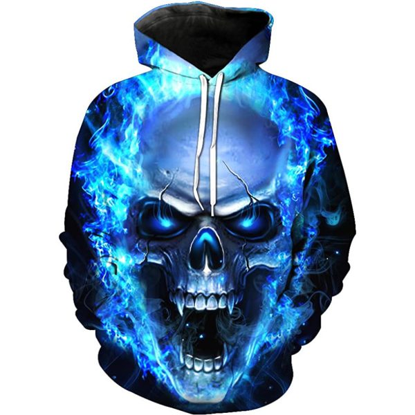 Skull Hoodies Volcanic Skull Graphics T-Shirt Hoodie Sweatshirt V25