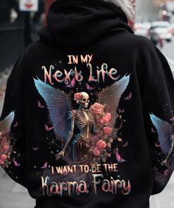 Skull Hoodies Karma Fairy Skull Skeleton Rose  T-Shirts Leggings V36