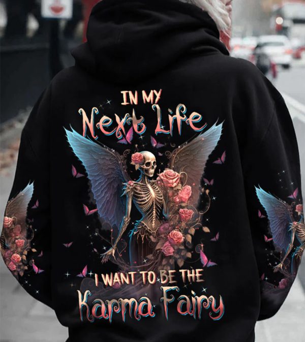 Skull Hoodies Karma Fairy Skull Skeleton Rose  T-Shirts Leggings V36