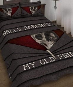 Hello Darkness My Old Friend Skull Bedding Set