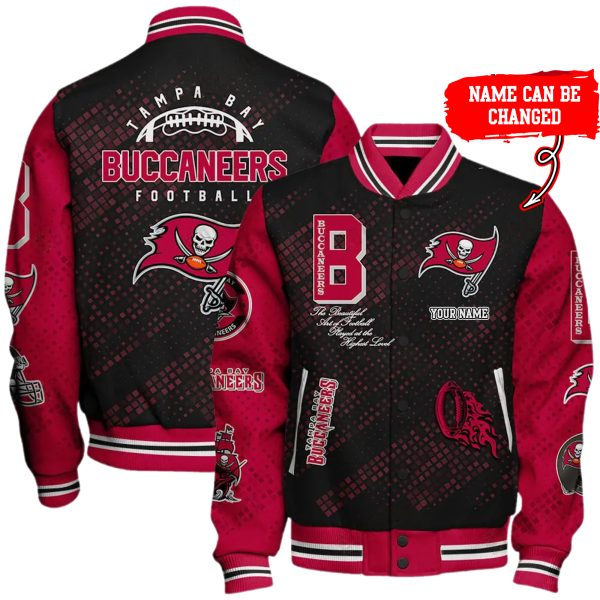 Customize Your Name With Tampa Bay Buccaneers Button Down Baseball Jacket Version 4