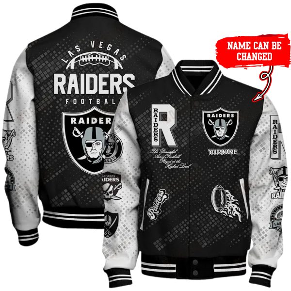 Customize Your Name With Las Vegas Raiders Button Down Baseball Jacket Version 4