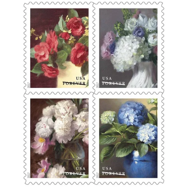 Forever Stamps Flowers From The Garden 2017 Stamps Coil of 100 PCS/Roll