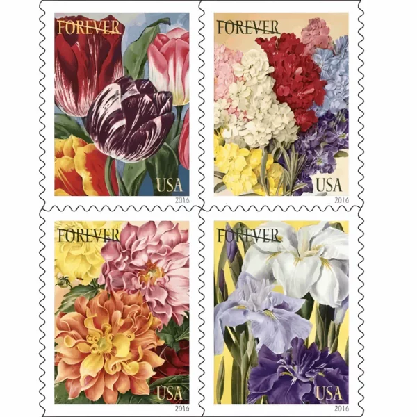 Forever Stamps Botanical Art 2016 Stamps Coil of 100 PCS/Roll