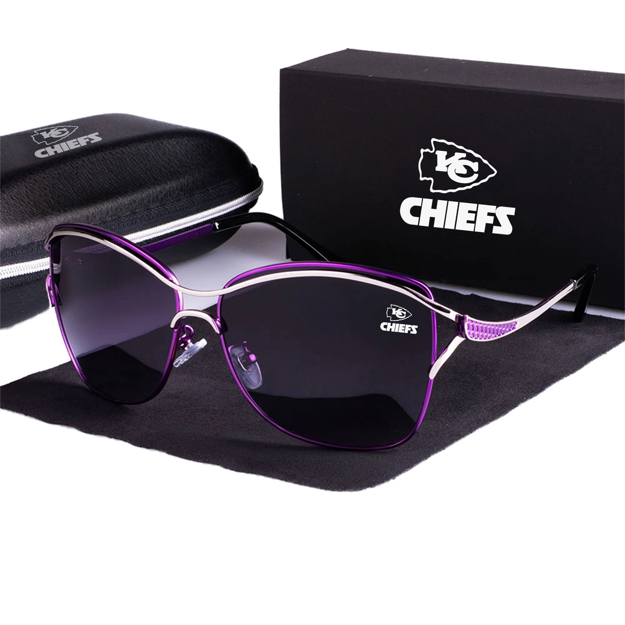 Kansas City Chiefs Women’s Polarized Sunglasses Luxury Fashion VS 44 NF - Image 4