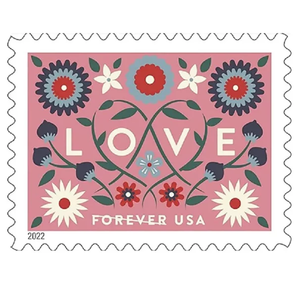 Forever Stamps Love 2022 Stamps Coil of 100 PCS/Roll