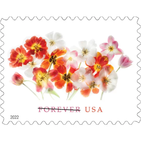 Forever Stamps Tulips 2022 Stamps Coil of 100 PCS/Roll