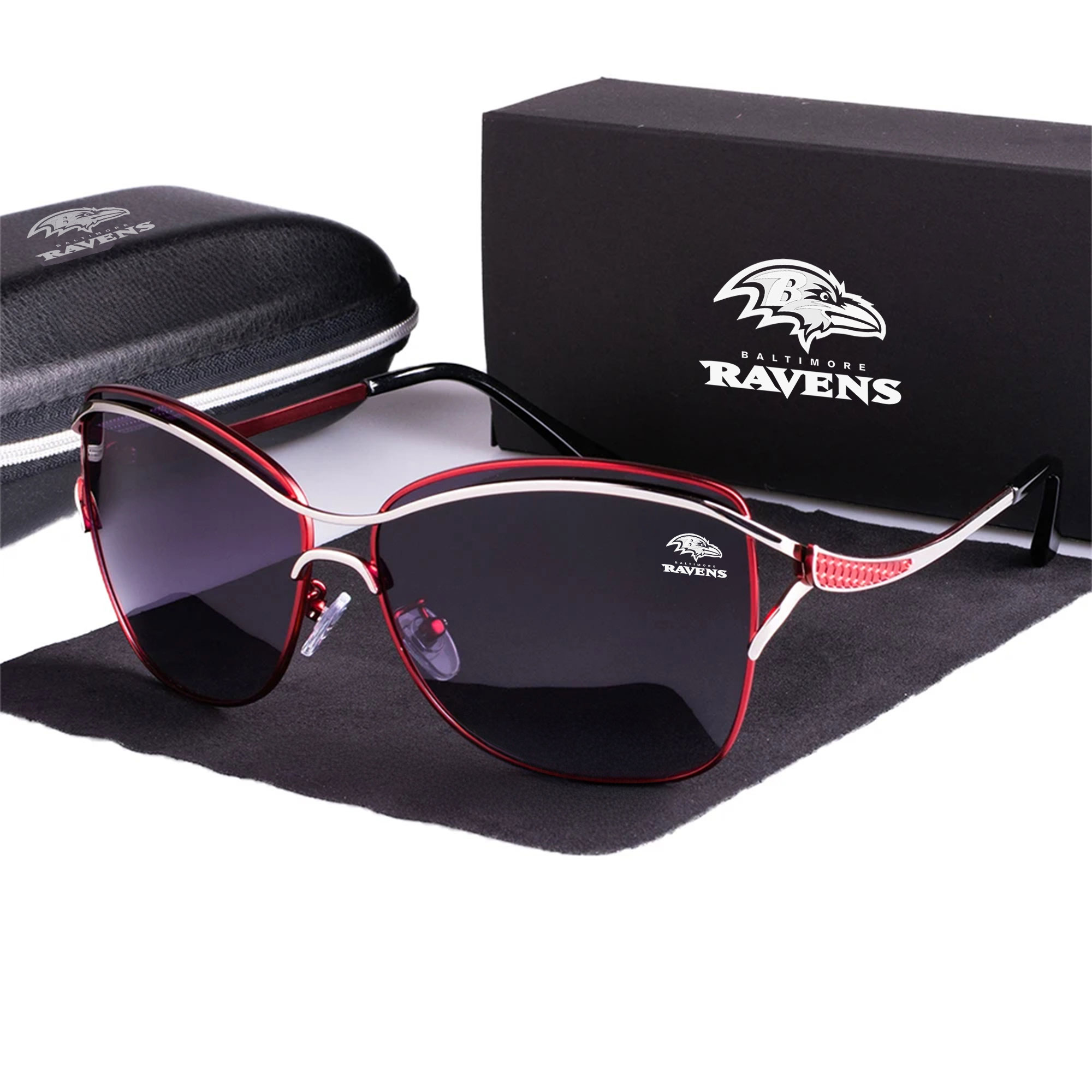 Baltimore Ravens Women’s Polarized Sunglasses Luxury Fashion VS 44 NF