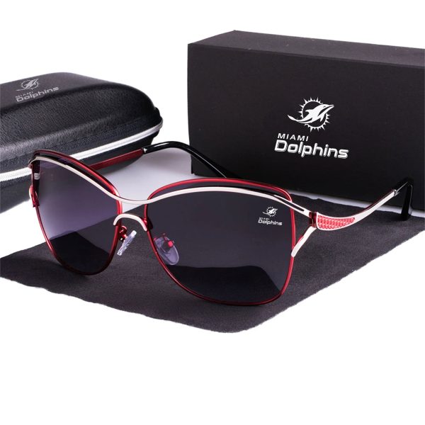 Miami Dolphins Women’s Polarized Sunglasses Luxury Fashion VS 44 NF