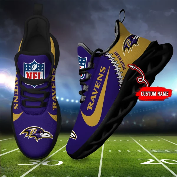 Baltimore Ravens Shoes Custom Max Soul Shoes V16