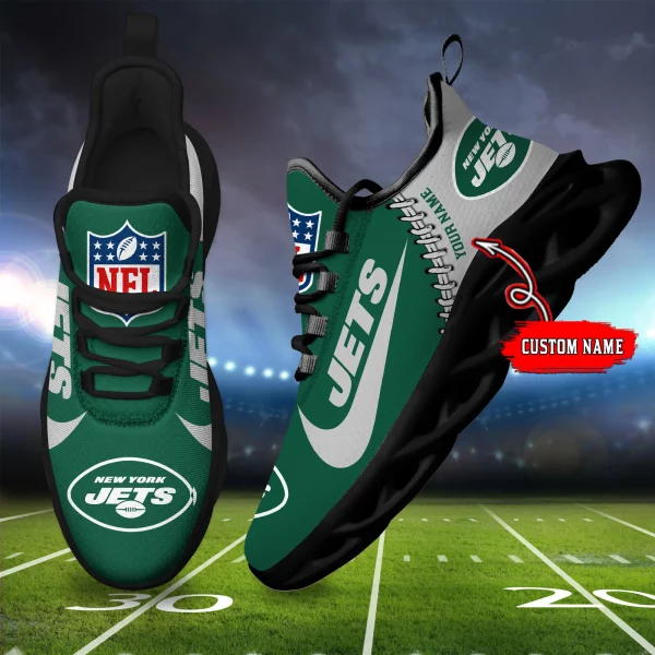 New York Jets Shoes Custom Max Soul Shoes V16