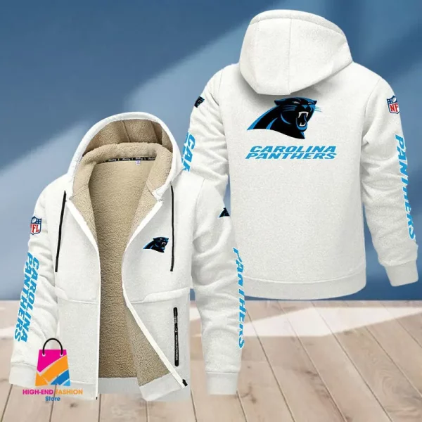 Carolina Panthers Multicolor Thickened Zipper Hoodies ANZTZH005